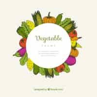 Free vector food frame with vegetables