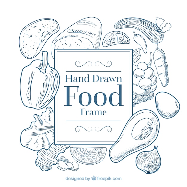 Food frame with vegetables