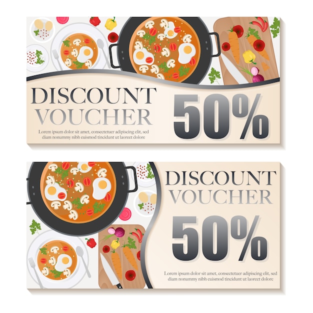 Food  gift vouchers set