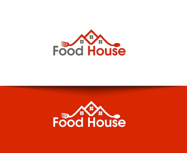 Food house logo template design