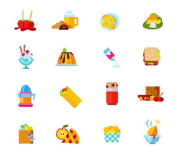 Free vector food icons collection