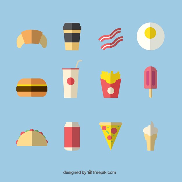 Free vector food icons collection