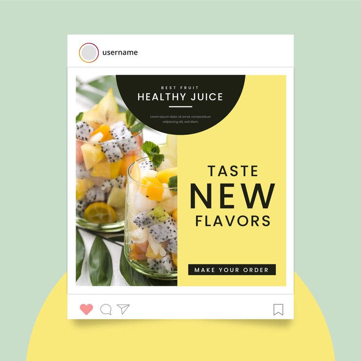 無料Vector 食品instagramストーリーコンセプト