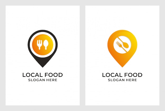 Download Free Logo Design Inspiration For Food Location Premium Vector Use our free logo maker to create a logo and build your brand. Put your logo on business cards, promotional products, or your website for brand visibility.