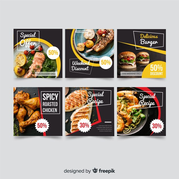 food offer banner with photo