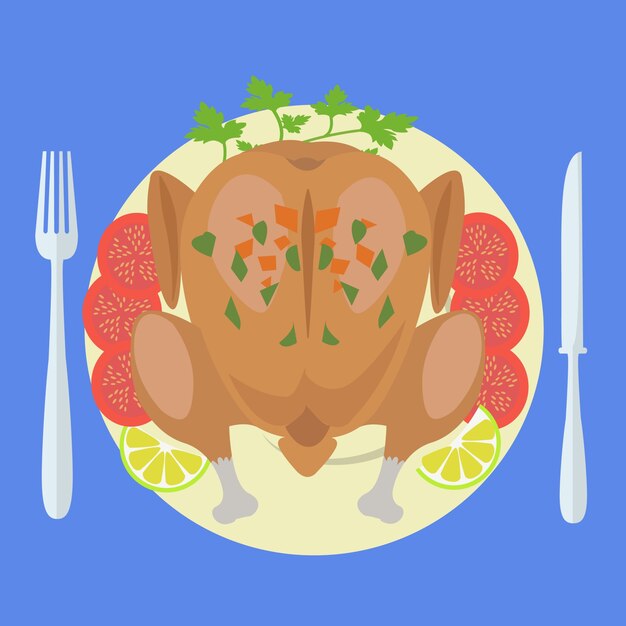 Free vector food plate design