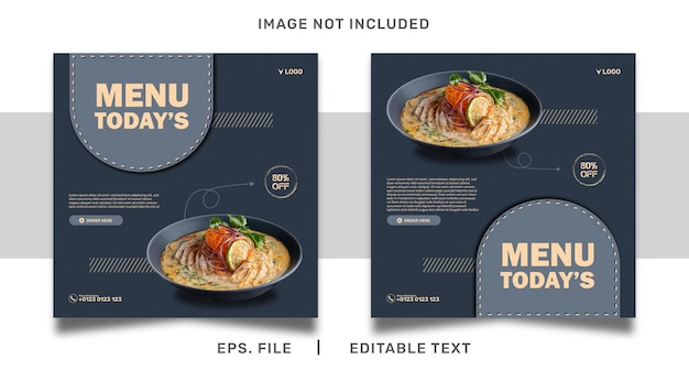 食品​ポスター​販売​ソーシャルメディアプロモーション​と​instagram​バナーポスター​投稿​テンプレート​デザイン