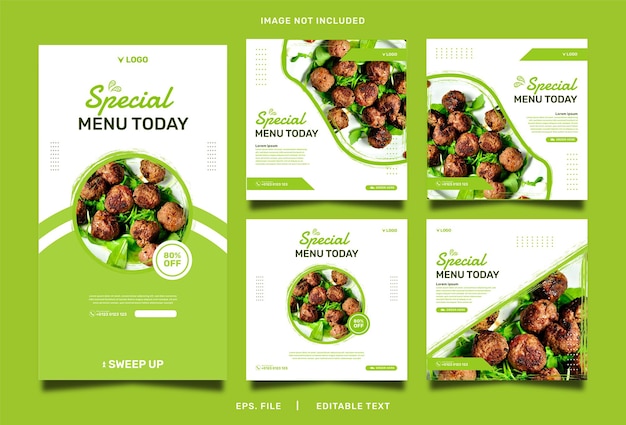Продажа плакатов с едой, продвижение в социальных сетях и дизайн шаблона поста в instagram