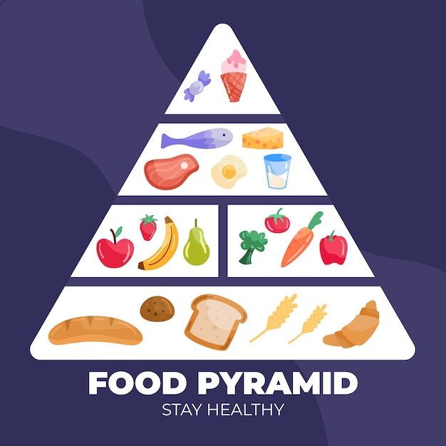 Concetto di piramide alimentare