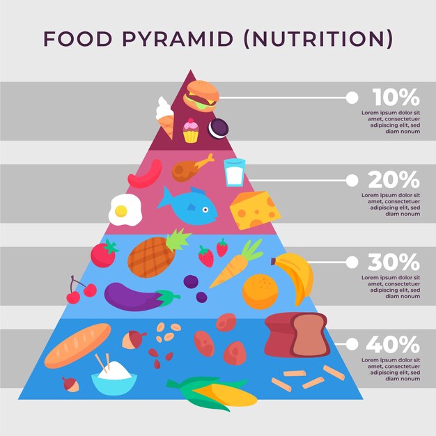 Food pyramid concept