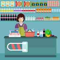 Free vector food store background design