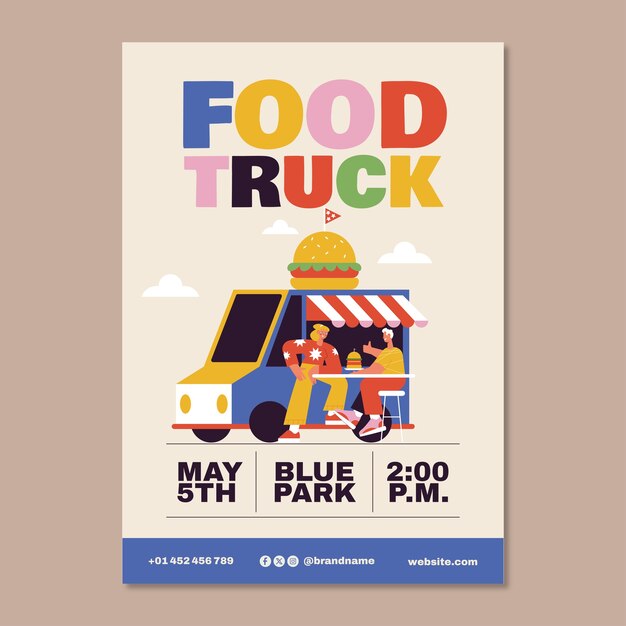 food truck flyer template