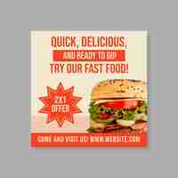 Free vector food truck flyer template