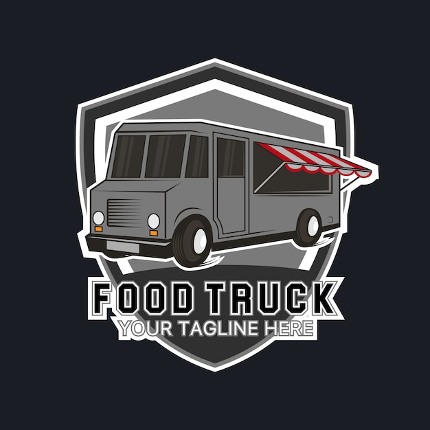 Free vector food truck logo template