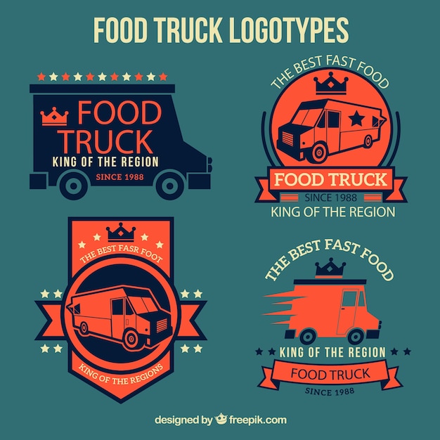 Food truck logotypes design