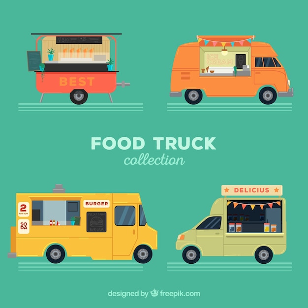 Food trucks with variety of styles