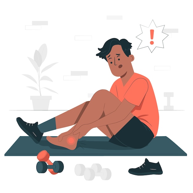 Foot pain concept illustration