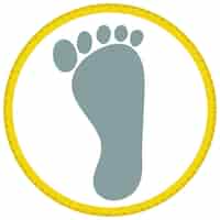 Free vector foot symbol around with tape measure