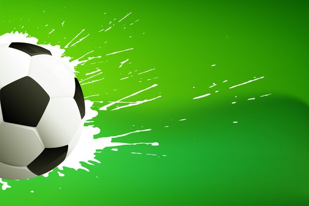 Footbal; or soccer green background with text space