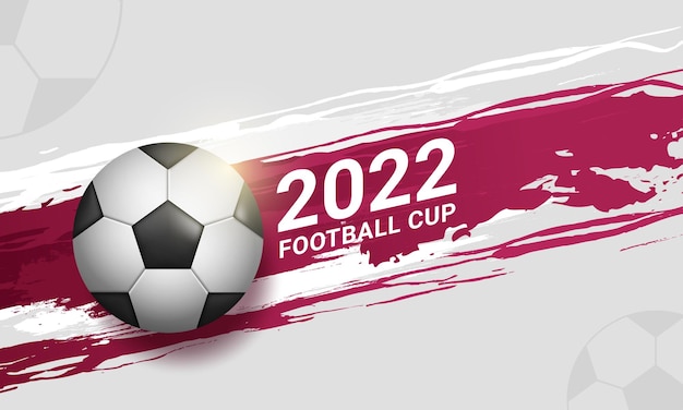 Free vector football 2022 tournament cup background
