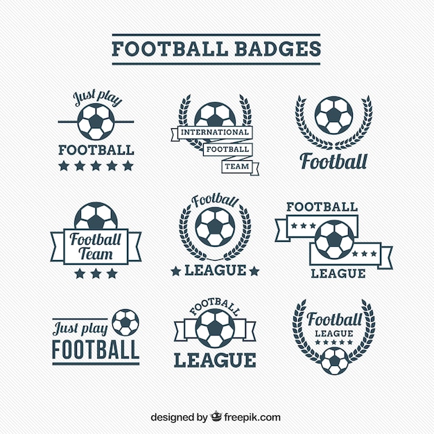 Free vector football badges