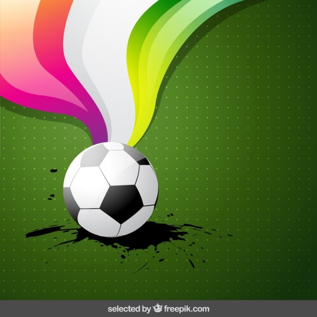 Free vector football ball with artistic background