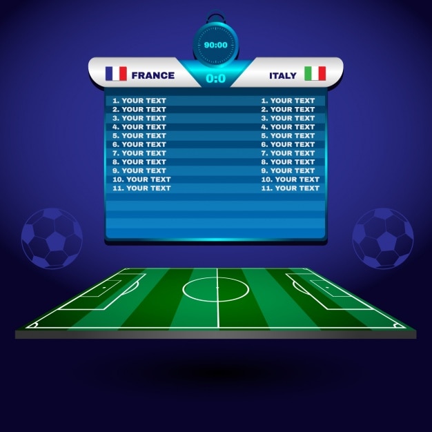 Elementi di design di calcio