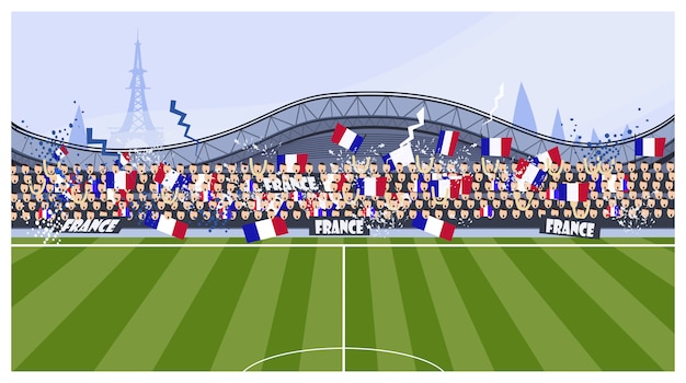 Бесплатное векторное изображение Иллюстрация футбольных болельщиков