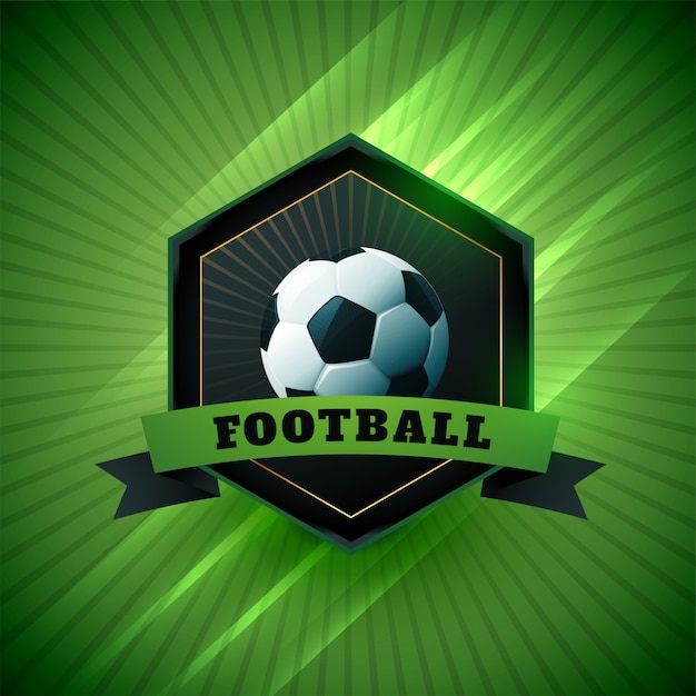 Football game label design symbol Premium Vector