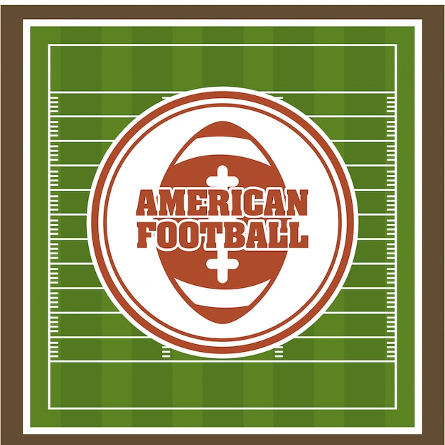 Free vector football  over green   illustration