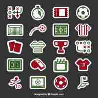 Free vector football icons