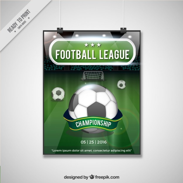 Free vector football league template