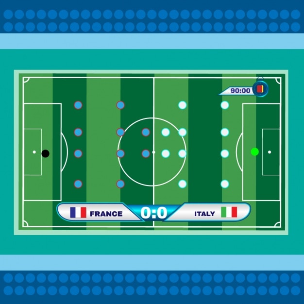 Бесплатное векторное изображение Дизайн футбольные составы команд
