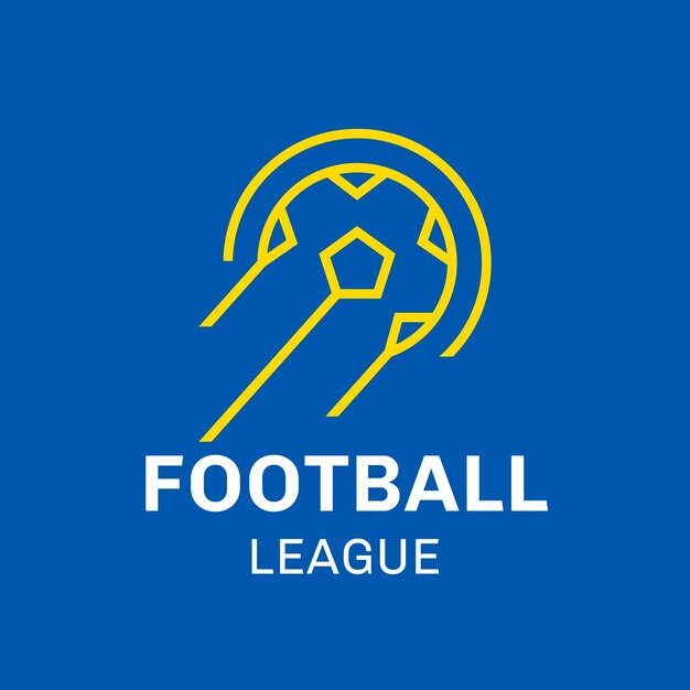 Шаблон логотипа футбола, спортивный клуб бизнес графика в векторе современного дизайна