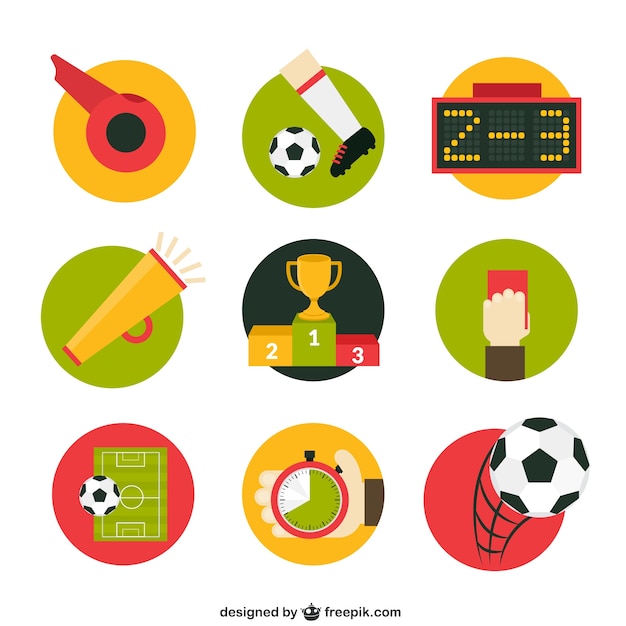 Free vector football match icons