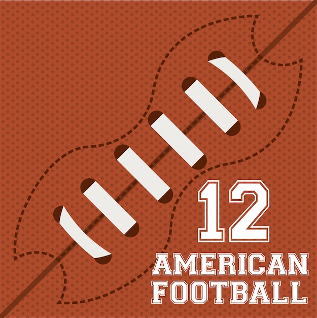 Free vector football  over orange   illustration