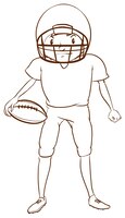 Free vector a football player