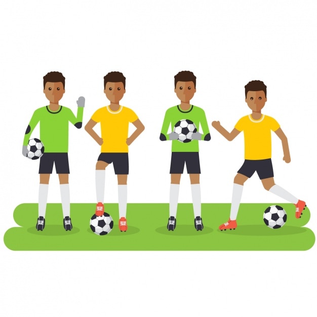 Free Vector football players design