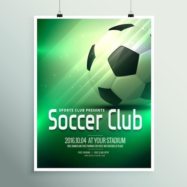 Free vector football poster for a sports event