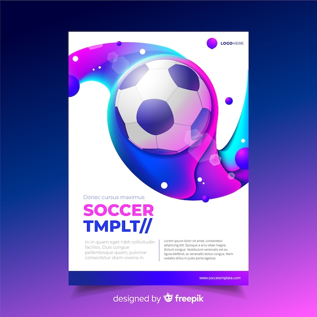 Football poster template liquid effect