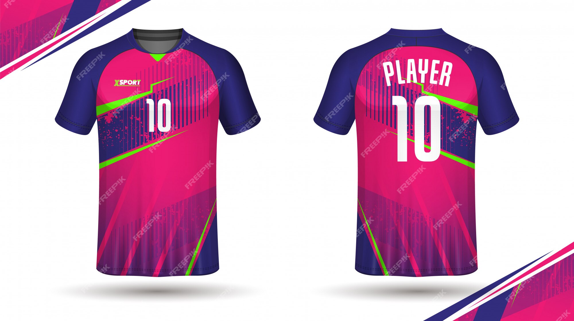 Premium Vector Football shirt template back and front Premium Vector Football shirt template back and front