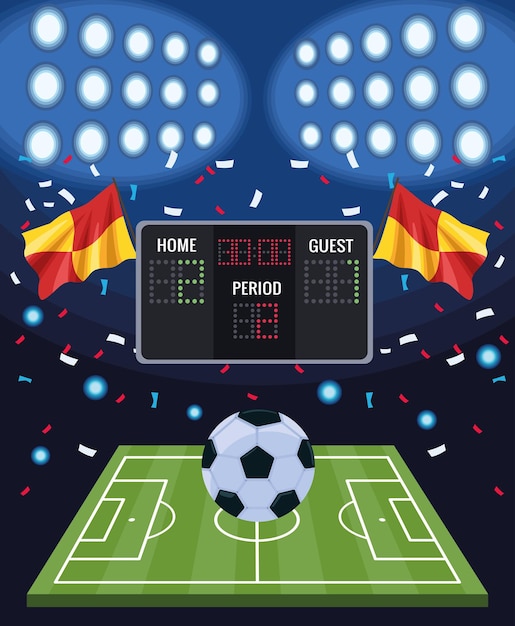 Vettore gratuito poster del torneo di calcio calcio sport