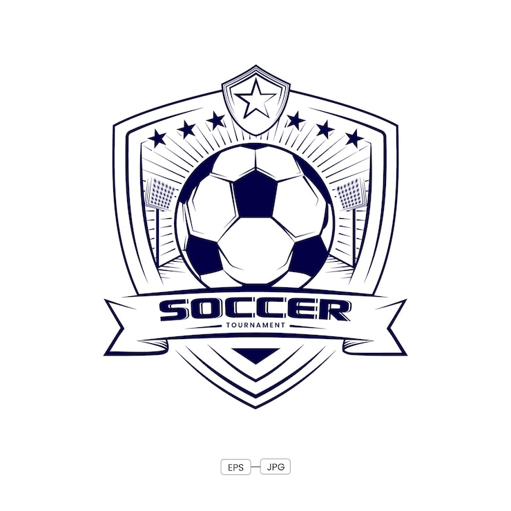 Free Vector football soccer tournament vector logo design