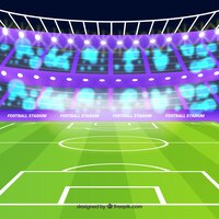 Бесплатное векторное изображение Футбольный стадион в реалистичном стиле