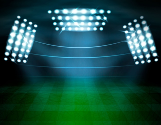 Free vector football stadium lighting composition