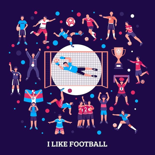 Free vector football supporters round