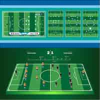 Free vector football tactics design