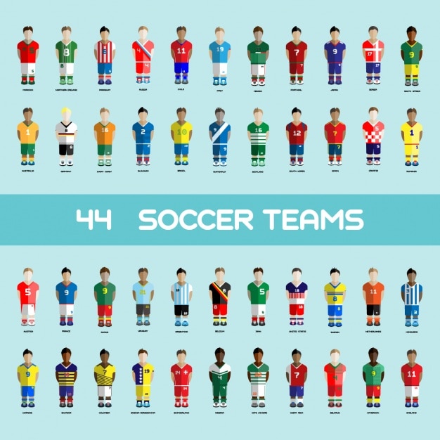 無料Vector サッカーチームのアイコン