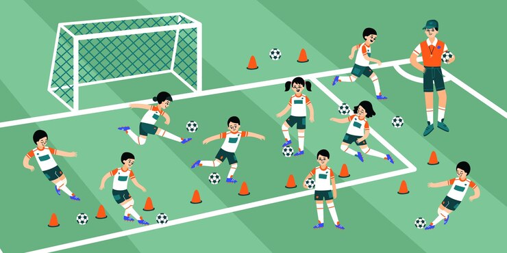 無料Vector サッカートレーニング構成