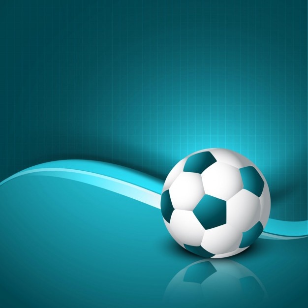 Free vector football turquoise background